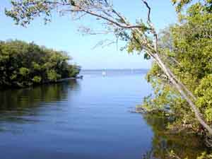 Peeking out the Ponce de Leon Inlet to Charlotte Harbor